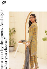 Zebtan Printed Lawn -D-01