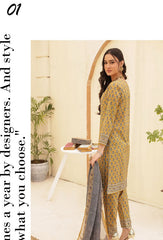 Zebtan Printed Lawn -D-01