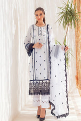AL ZOHAIB Monochrome Chikankari Series 23' D-07