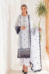 AL ZOHAIB Monochrome Chikankari Series 23' D-07