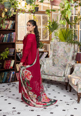 E CRAFT CHIKANKARI WITH CHIFFON BY ELAF