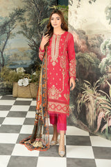 Syra Embroidered Lawn With Digital Printed Chiffon Dupatta Collection By Johra