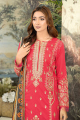 Syra Embroidered Lawn With Digital Printed Chiffon Dupatta Collection By Johra