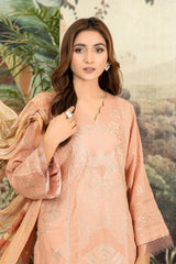 Syra Embroidered Lawn With Digital Printed Chiffon Dupatta Collection By Johra