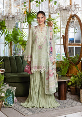 E CRAFT CHIKANKARI WITH CHIFFON BY ELAF