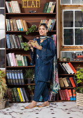 E CRAFT CHIKANKARI WITH CHIFFON BY ELAF