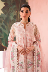 Afrozeh The Painted Garden Luxury Embroidered Lawn Collection 24 (Daisy Dream)