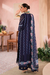 Afrozeh The Painted Garden Luxury Embroidered Lawn Collection 24 (Bluebell)