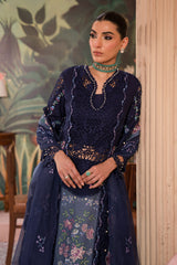 Afrozeh The Painted Garden Luxury Embroidered Lawn Collection 24 (Bluebell)