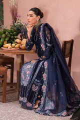 Afrozeh The Painted Garden Luxury Embroidered Lawn Collection 24 (Bluebell)