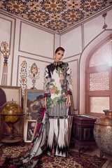 Crimson Embroidered Cambric Winter Luxury Collection