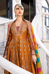 Unstitched Embroidered Cotton Satin Suit Maria B