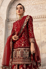 Unstitched Embroidered Cotton Satin Suit Maria B