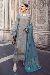 Maria B Luxury Embroidered Linen Collection D-04