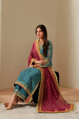 Fleur - Embroidered Printed Chiffon By Alizeh