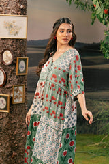 M Basic Unstitched Embroidered Arabic Lawn By Maria B