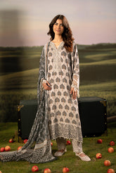 M Basic Unstitched Embroidered Arabic Lawn By Maria B