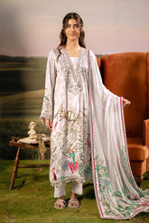 M Basic Unstitched Embroidered Arabic Lawn By Maria B