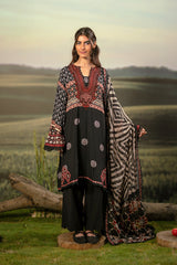 M Basic Unstitched Embroidered Arabic Lawn By Maria B