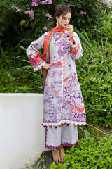 Mirasol Unstitched Printed Cambric By Mushq Hemline