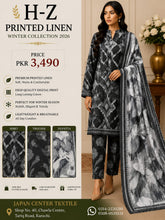 H-Z Printed Linen Unstitched Winter collection '26