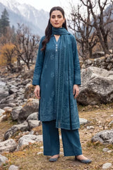 Lakhany 03 Piece Unstitched Printed Pashmina '26