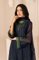 Zarif Thread Work Luxury Embroidered Chiffon Collection (06)