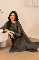 Zarif Thread Work Luxury Embroidered Chiffon Collection (01)