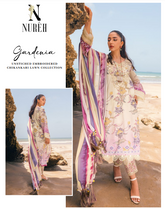 Nureh Gardenia Chikankari Lawn