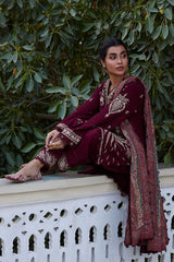 Zaha Luxury Embroidered Winter Collection ZW-15