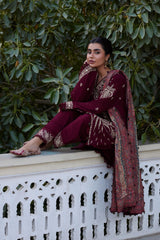 Zaha Luxury Embroidered Winter Collection ZW-15