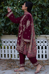 Zaha Luxury Embroidered Winter Collection ZW-15