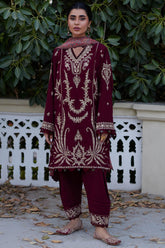 Zaha Luxury Embroidered Winter Collection ZW-15