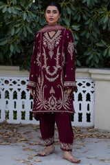 Zaha Luxury Embroidered Winter Collection ZW-15