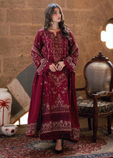 Shades Of Winter by Florent Unstitched Marina Twill Embroidered Suits 3 Piece FL25SW FL-1B - Winter Collection