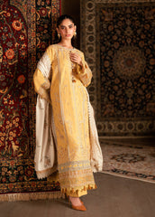 Shades Of Winter by Florent Unstitched Marina Twill Embroidered Suits 3 Piece FL25SW FL-5B - Winter Collection