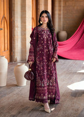 Shades Of Winter by Florent Unstitched Marina Twill Embroidered Suits 3 Piece FL25SW FL-3A - Winter Collection