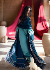 Shades Of Winter by Florent Unstitched Marina Twill Embroidered Suits 3 Piece FL25SW FL-2B - Winter Collection