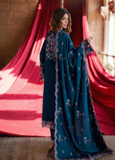 Shades Of Winter by Florent Unstitched Marina Twill Embroidered Suits 3 Piece FL25SW FL-4B - Winter Collection