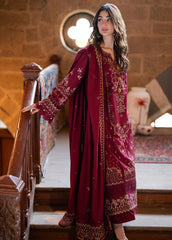 Shades Of Winter by Florent Unstitched Marina Twill Embroidered Suits 3 Piece FL25SW FL-1B - Winter Collection