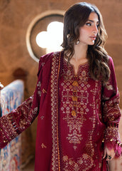Shades Of Winter by Florent Unstitched Marina Twill Embroidered Suits 3 Piece FL25SW FL-1B - Winter Collection
