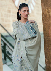 Shades Of Winter by Florent Unstitched Marina Twill Embroidered Suits 3 Piece FL25SW FL-8A - Winter Collection