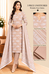 3 Piece Unstitched Wrinkle Free Fabric
