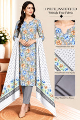 3 Piece Unstitched Wrinkle Free Fabric
