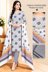 3 Piece Unstitched Wrinkle Free Fabric