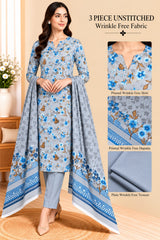 3 Piece Unstitched Wrinkle Free Fabric