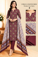 3 Piece Unstitched Wrinkle Free Fabric