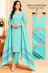 3 Piece Unstitched Wrinkle Free Fabric