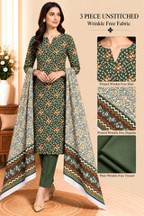 3 Piece Unstitched Wrinkle Free Fabric