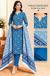 3 Piece Unstitched Wrinkle Free Fabric